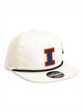 Illinois Fighting Illini Navy 3D Perforated Rope Hat- White/ Black